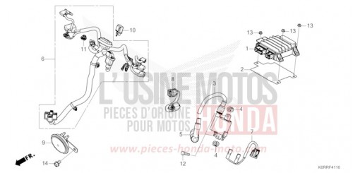 FAISCEAU SECONDAIRE/BOBINE D'ALLUMAGE SH125ADR de 2024